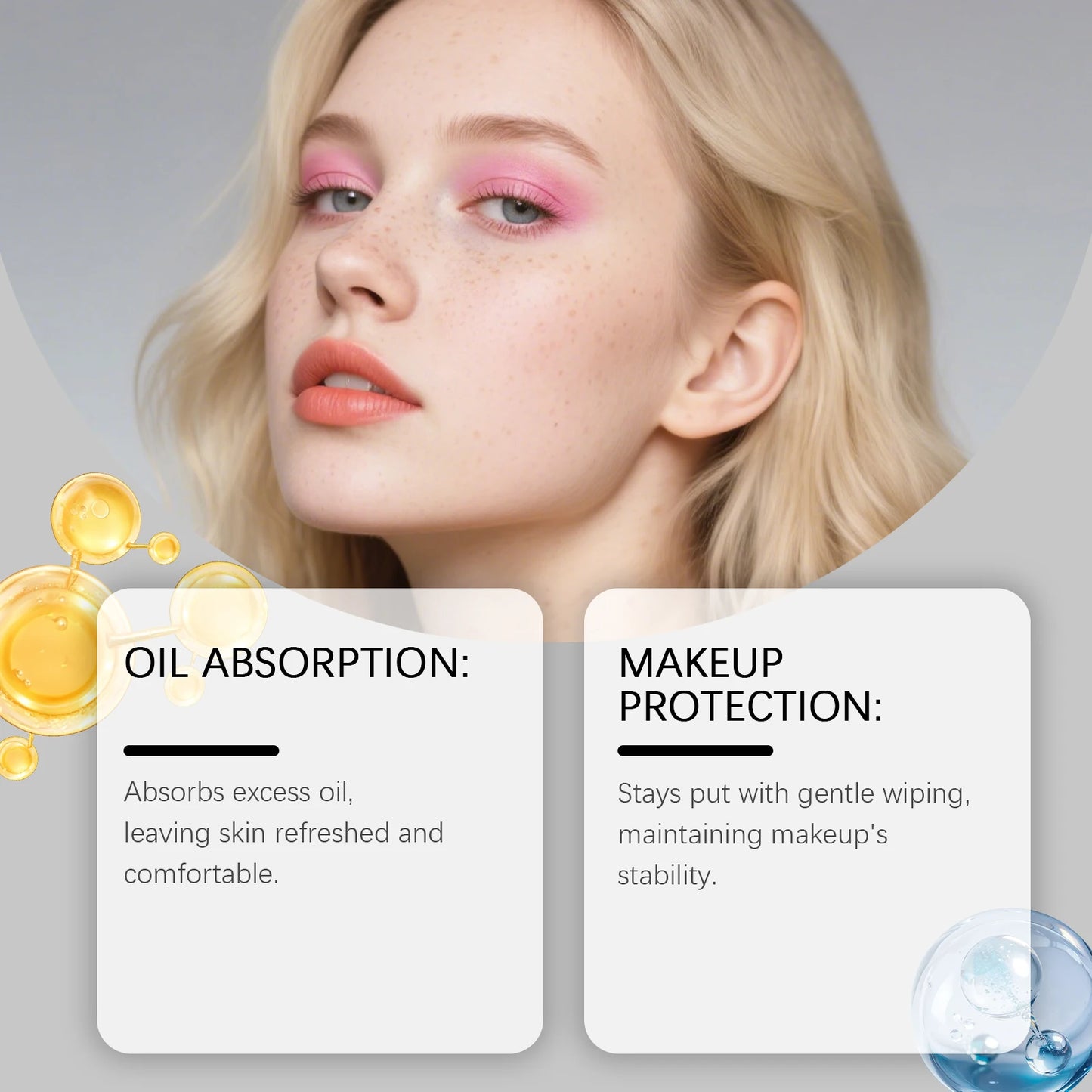 Oil Blotting Sheets with Mirror – 100 Pack Shine Control