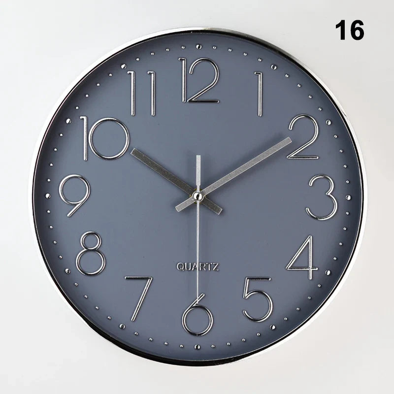 Silent Round Wall Clock | Modern Quartz Home & Office Decor