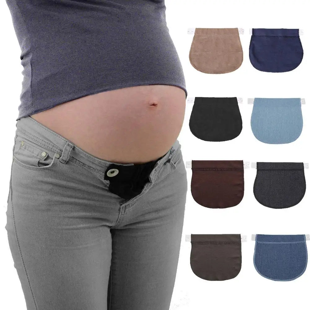 Maternity Pregnancy Waistband Belt Adjustable Elastic Pants Lengthening Extended Button for Maternity Accessories Peaceful Pleasures Health and Wellness