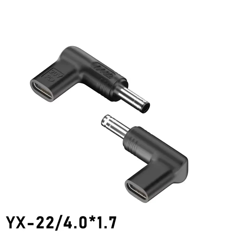 PD 20V100W Laptop Power Adapter Connector DC Plug USB Type C Female to DC Male Jack Converter for Hp Dell Asus Lenovo Notebook Peaceful Pleasures Health and Wellness 4.0-1.7mm Black