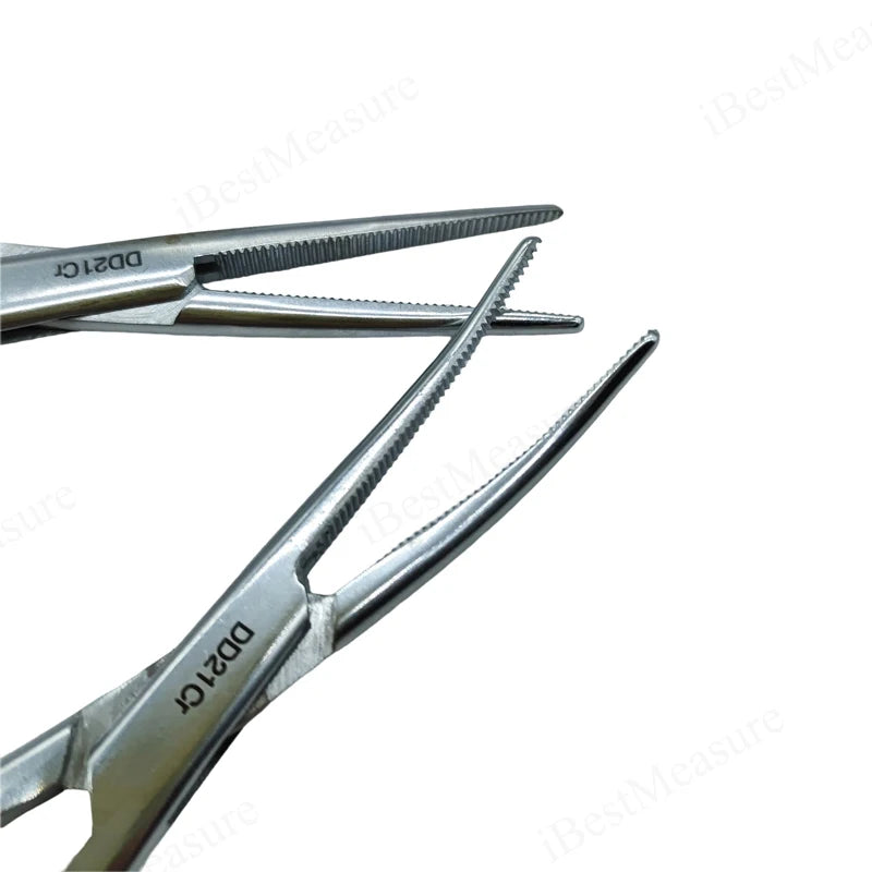 1pc Stainless Steel Hemostatic Forceps Surgical Forceps Tool Hemostat Locking Clamps Forceps Fishing Pliers Curved/Straight Tip Peaceful Pleasures Health and Wellness