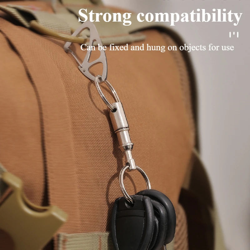 Quick Release Pull Apart Metal Keychain | Detachable Keyring