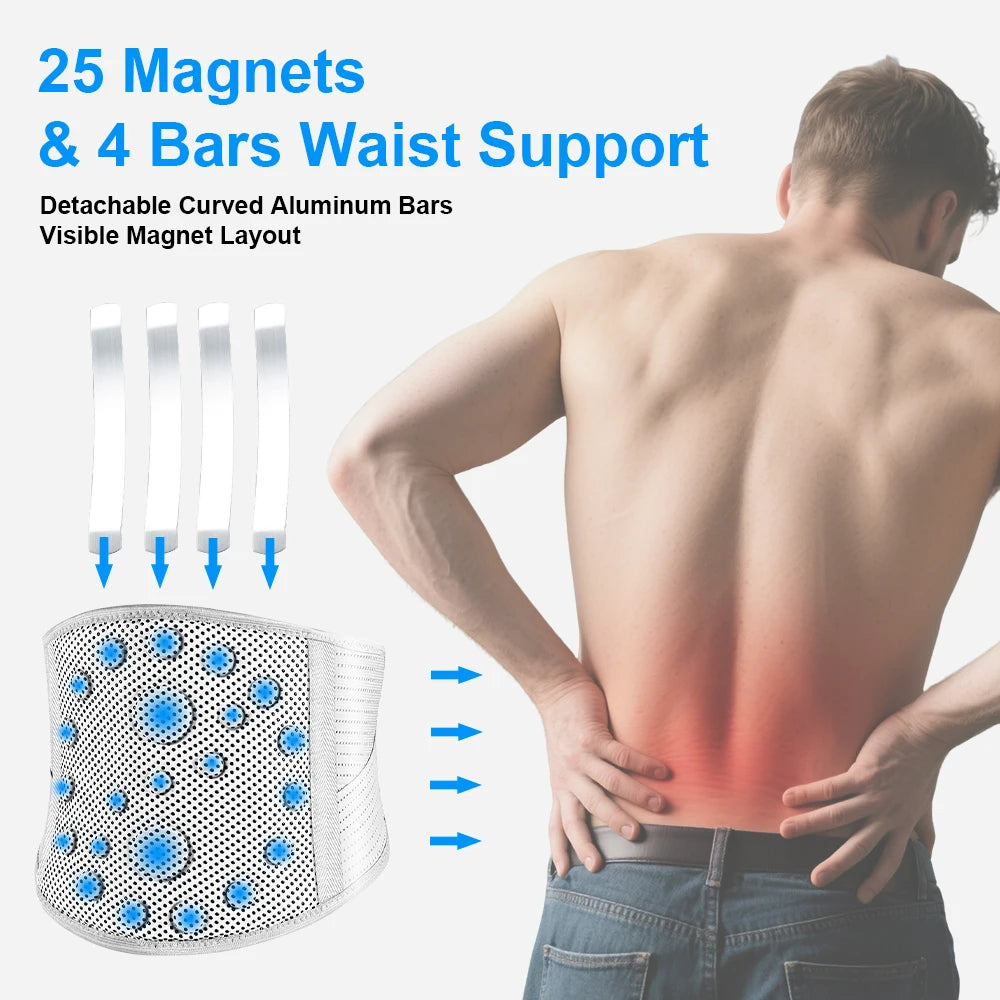 Thermal Magnetic Lumbar Support Belt | Self-Heating Back Brace Lumbar Support Brace Peaceful Pleasures Health and Wellness