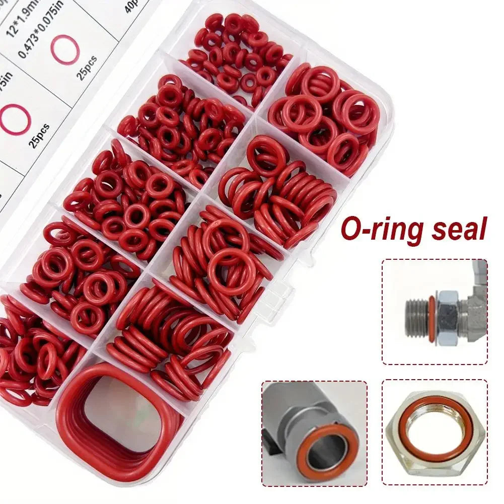 351PCS Silicone O-Ring Sealing Set, Ten Different Standard Sizes Oil Heat Resistant Rubber Gasket Pad For Cars Pipelines Peaceful Pleasures Health and Wellness