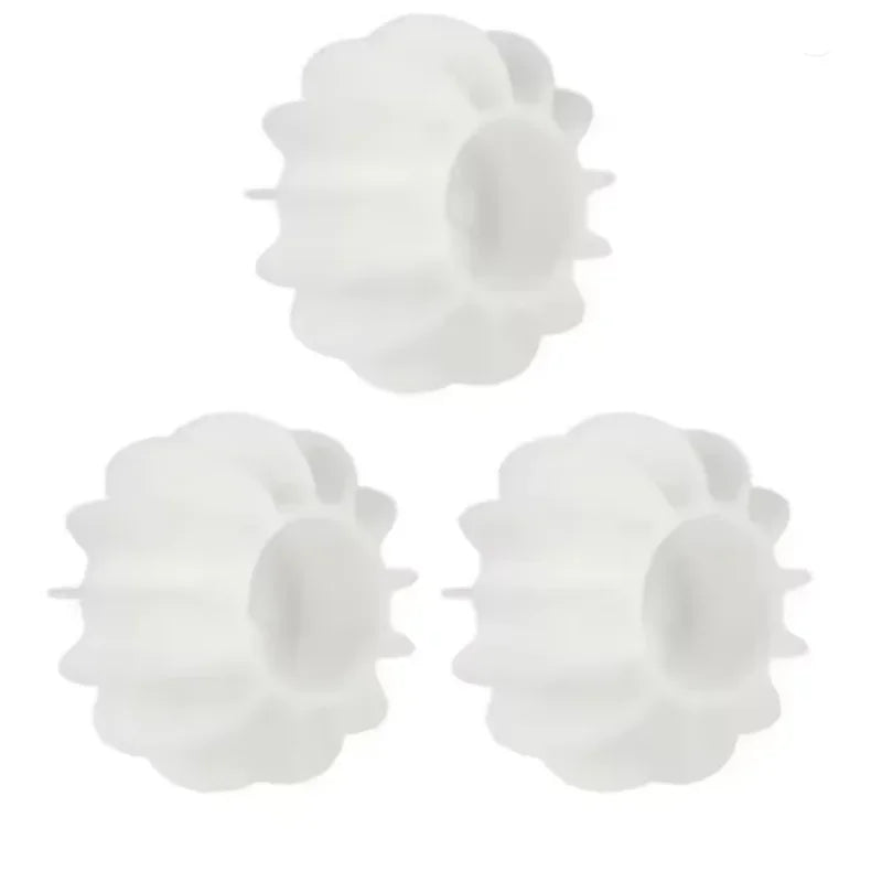 Silicone Laundry Ball – Reusable Pet & Cat Hair Remover Laundry Cleaning Ball Peaceful Pleasures Health and Wellness White 3pcs