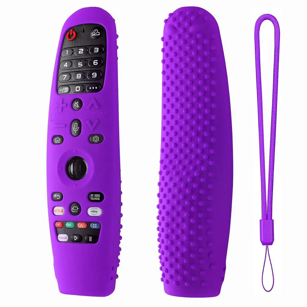 New For LG Smart TV AN-MR650A600 20GA 19BA Remote Control Case Soft Silicone Protective Cover Compatible Replacement Accessories Peaceful Pleasures Health and Wellness Purple