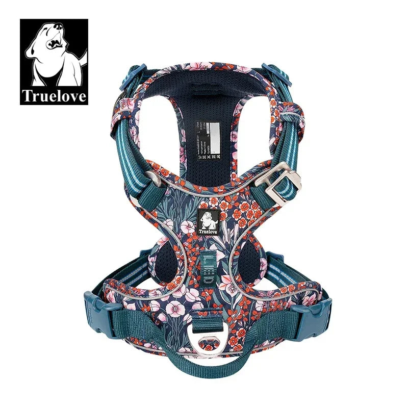 TRUE LOVE Pet Harness No Pull Nylon Reflective Dog Harness Adjustable Comfortable Control Step-in Brilliant Truelove TLH5654 Peaceful Pleasures Health and Wellness