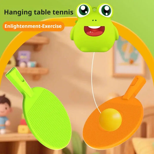Hanging Table Tennis Training Set – 2 Rackets & 3 Balls Ping Pong Trainer Set Oasis Select