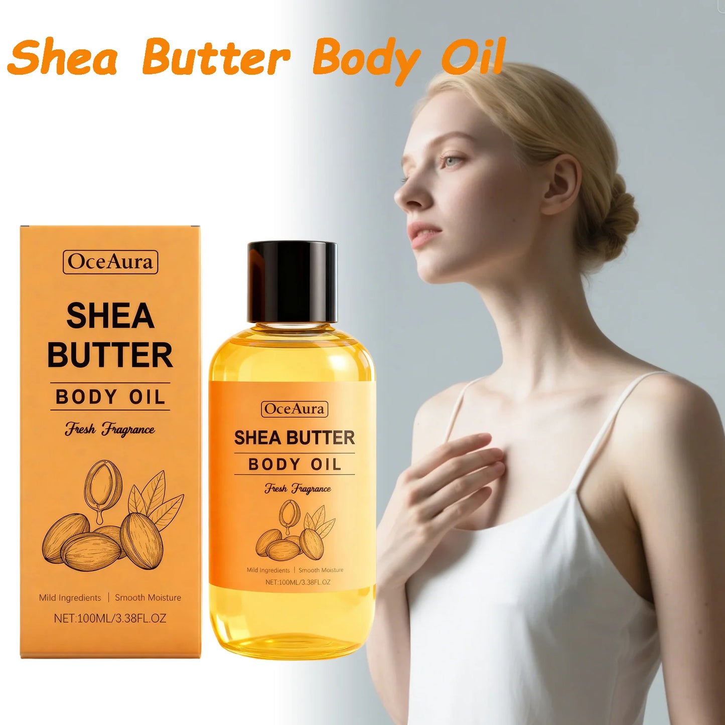 Shea Butter Body Oil – Lightweight, Fast-Absorbing Moisturizer