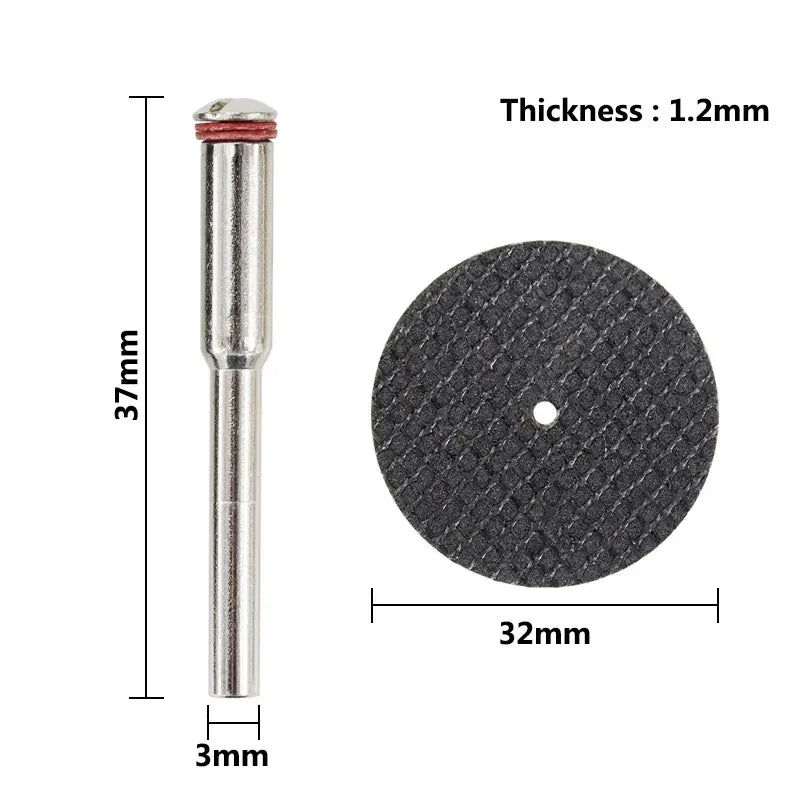 11/21/54pcs Abrasive Cutting Disc 32mm With Mandrels Grinding Wheels For Dremel Accesories Metal Cutting Rotary Tool Saw Blade Peaceful Pleasures Health and Wellness