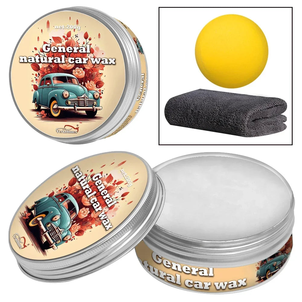 Carnauba Paste Car Wax Auto Paint Care Wax Brazilian Polishing Wax Paste High Gloss Shine Super Hydrophobic Coating Glazing Peaceful Pleasures Health and Wellness For white car