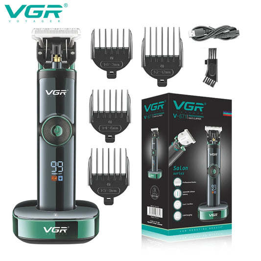 VGR V-671 T-Blade Hair Clipper with LED Display | 400 Min Electric Hair Clipper Peaceful Pleasures Health and Wellness