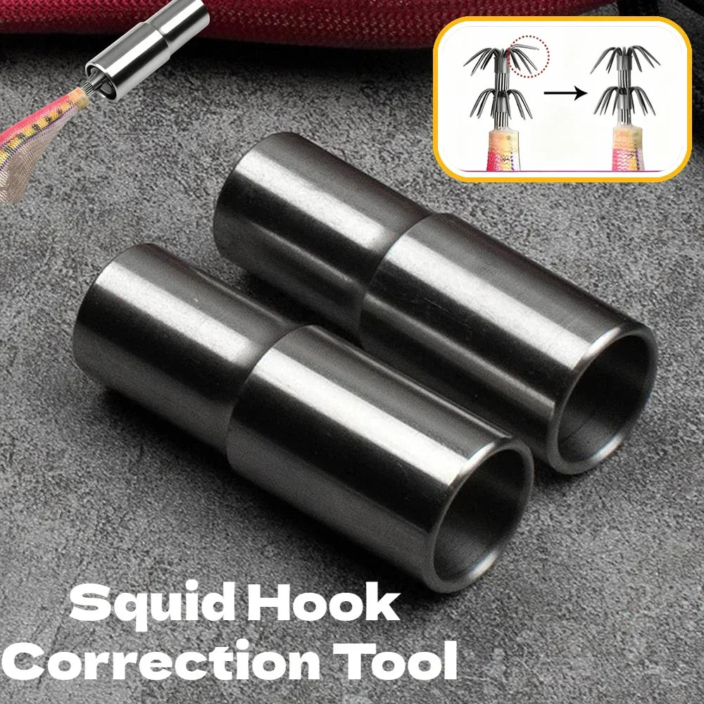 New Stainless Steel Squid Hook Corrector Octopus Hook Repair Tool Can Restore Deformed Fishhook Fishing Pesca Tackle Accessory Peaceful Pleasures Health and Wellness