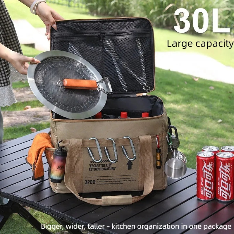 Large 40L Folding Camping Storage Bag – Tactical Gear Organizer