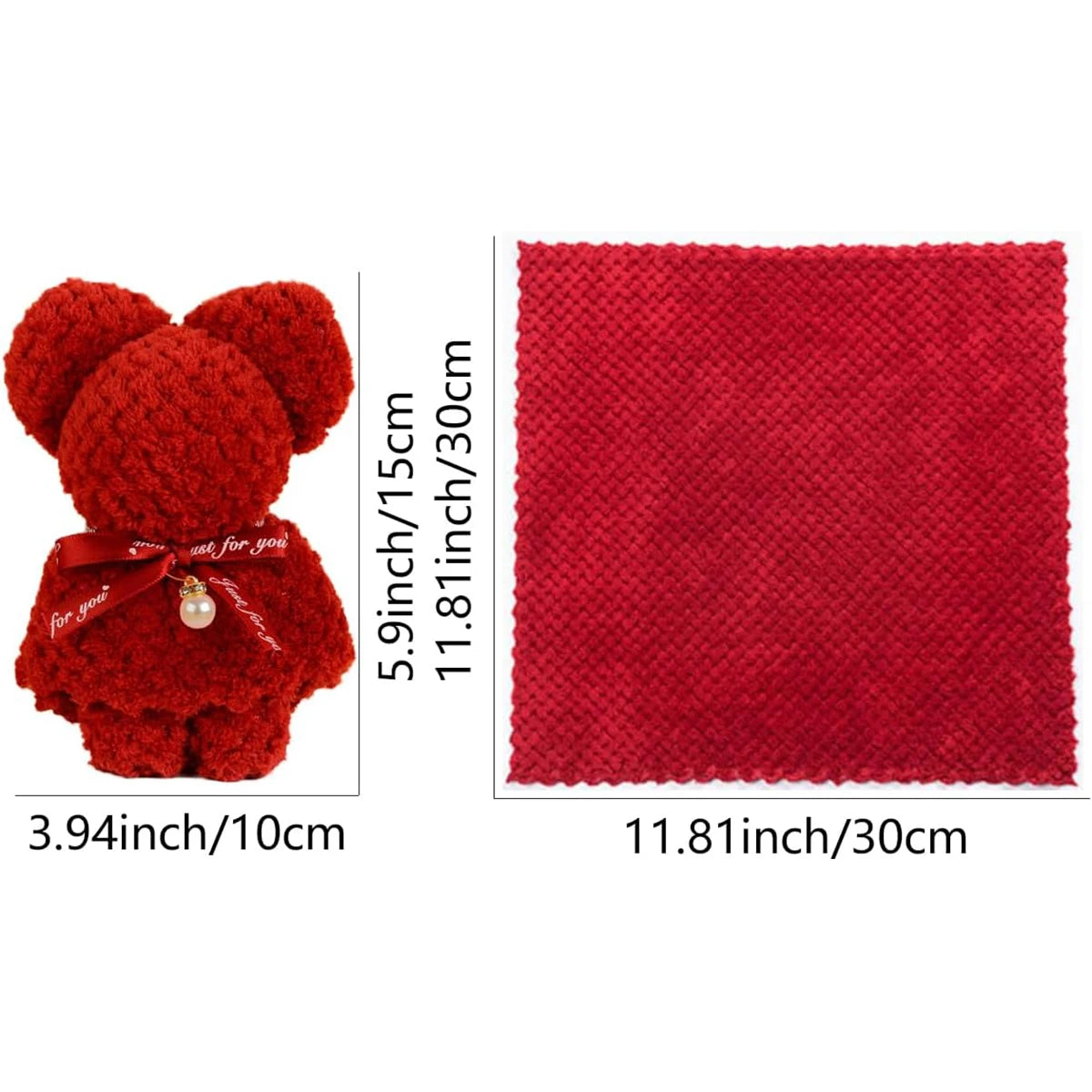 5-Pack Teddy Bear Towels | Wedding, Party & Holiday Gifts