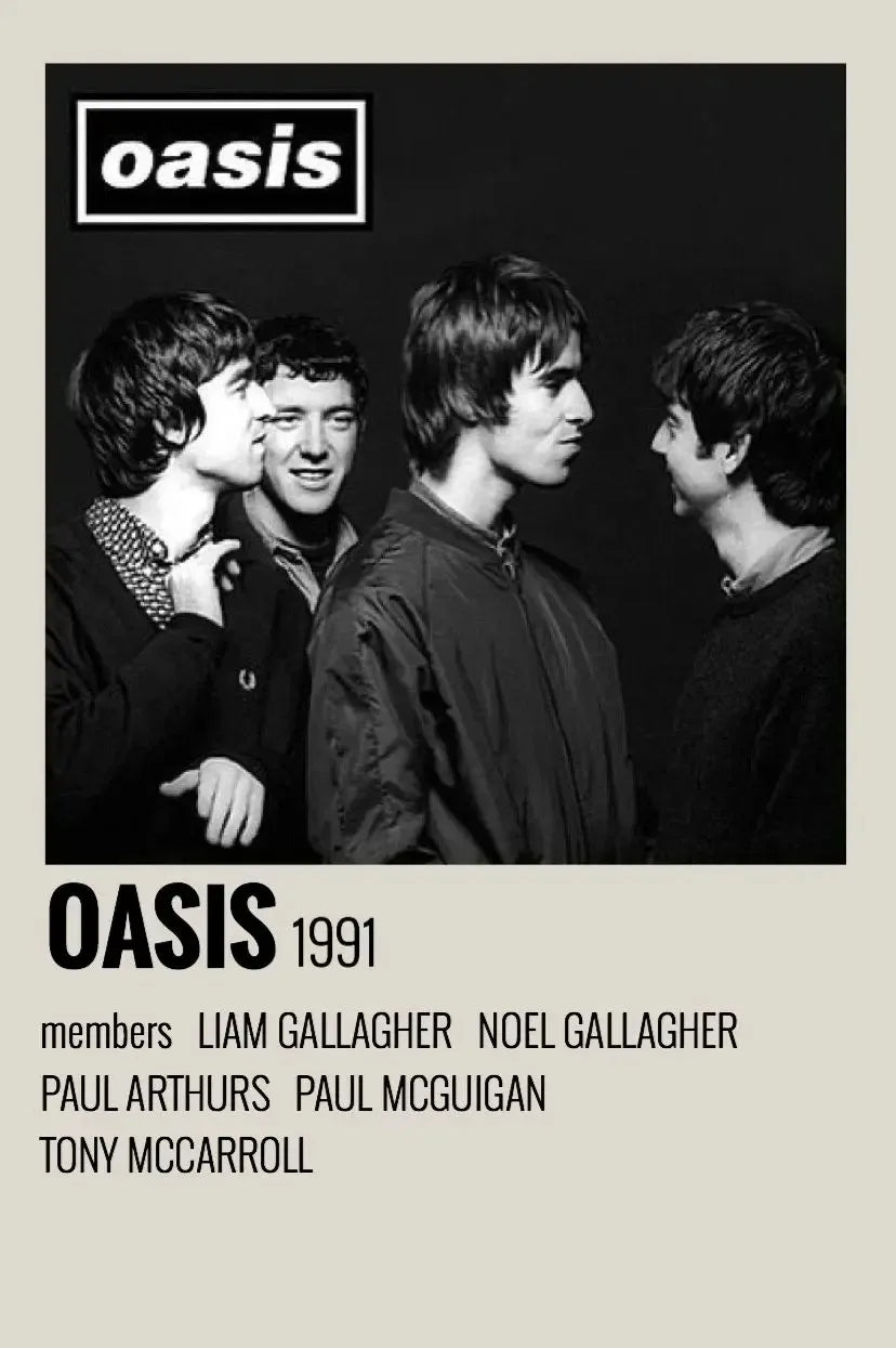 Oasis Band Album Canvas Wall Art Print | Music Poster Decor