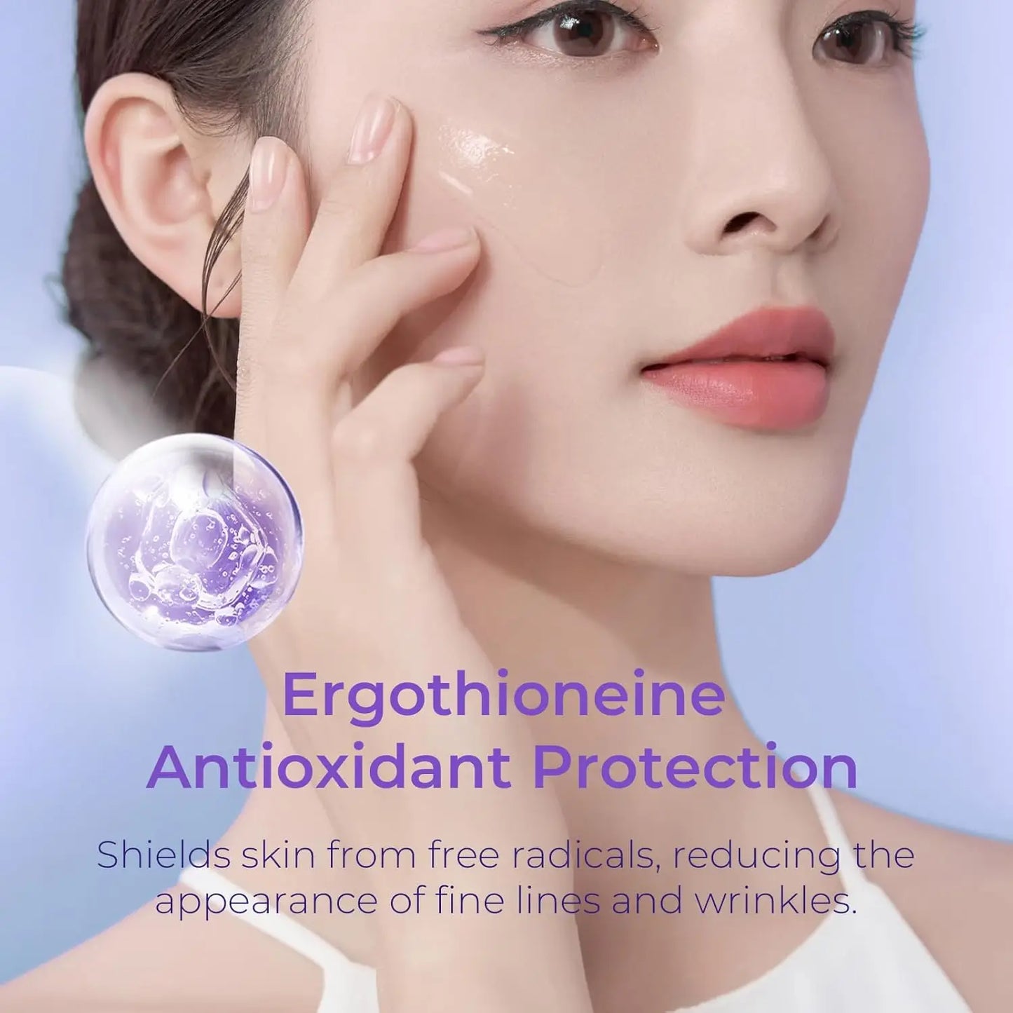 Ergothioneine Moisturizer Glow Cream Anti Aging Anti-Wrinkle Reduce Fine Lines Dryness Antioxidant Nourishing Firming Face Cream Peaceful Pleasures Health and Wellness