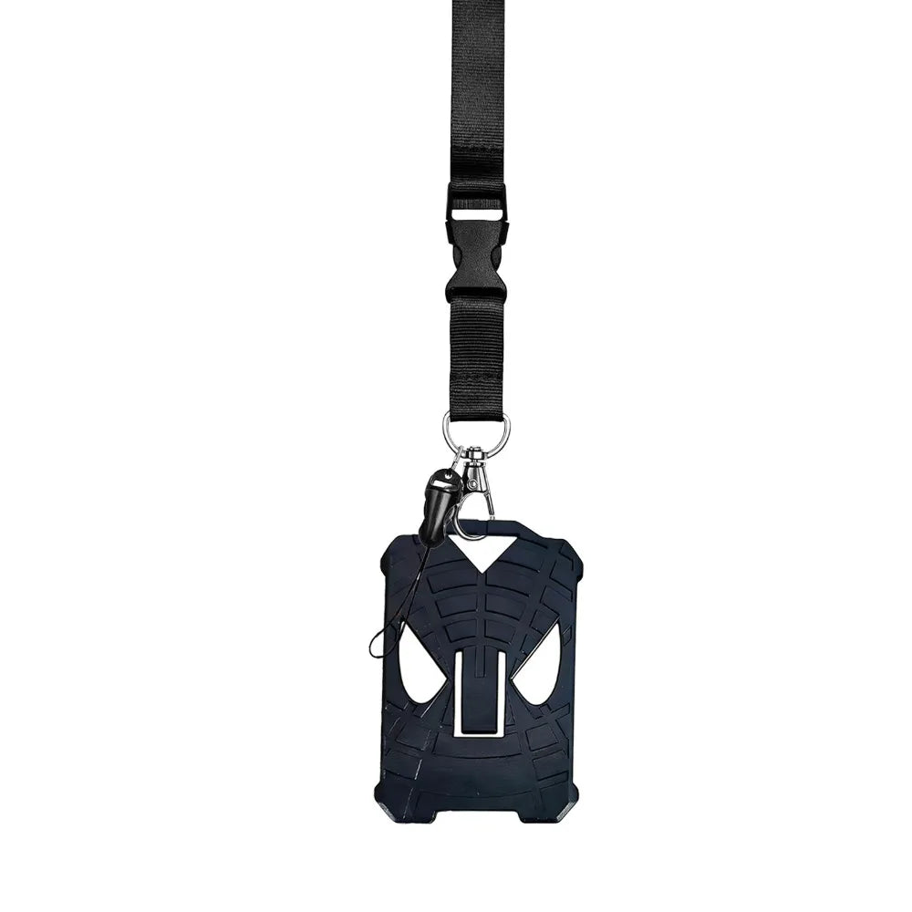 New Heavy Duty Badge Holder Adjustable Lanyard Retractable ID Card Holder Belt Clip Black Color Badge Keychain Carabiner Peaceful Pleasures Health and Wellness Style F