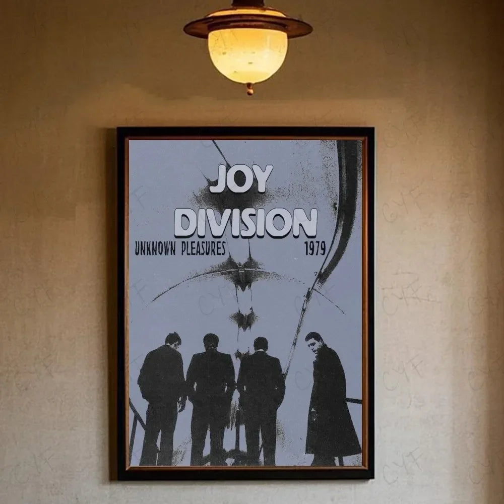 Joy Division British Post Punk Band Canvas Poster Minimalist Aesthetic Wall Art Print Modern Living Room Home Decor Peaceful Pleasures Health and Wellness z16 40x60cm Unframed