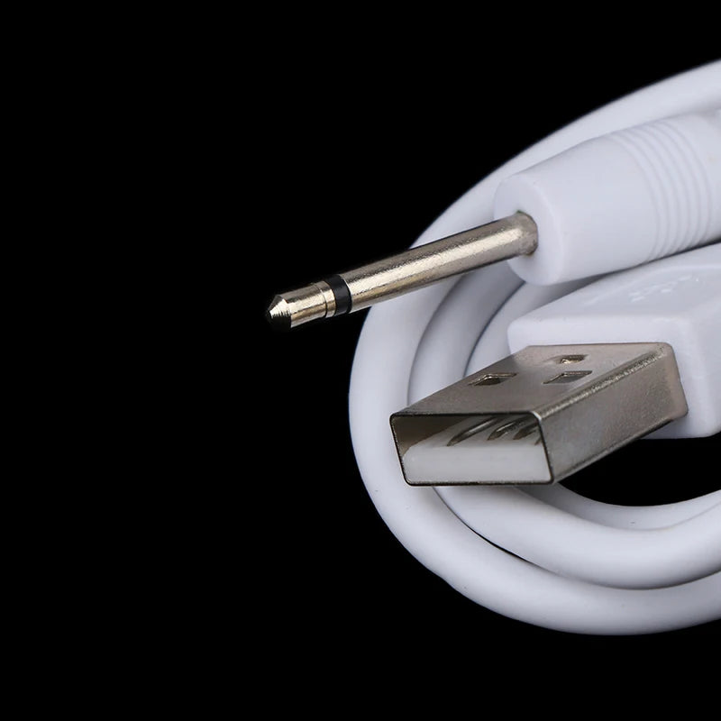 USB to 2.5mm DC Charging Cable for Personal Massagers – 1m