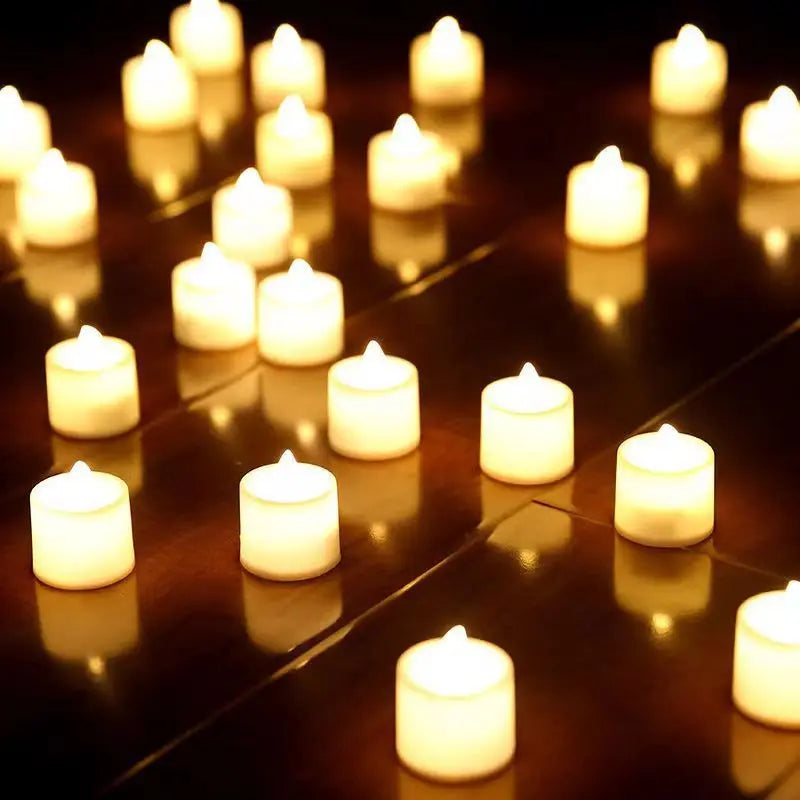 Flameless LED Tea Light Candles | Battery Powered, Set of 1/6/12