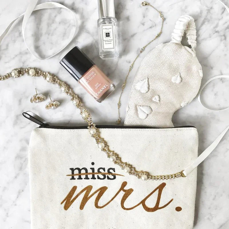 Miss to Mrs Makeup Bag | Bride to Be Bachelorette Gift