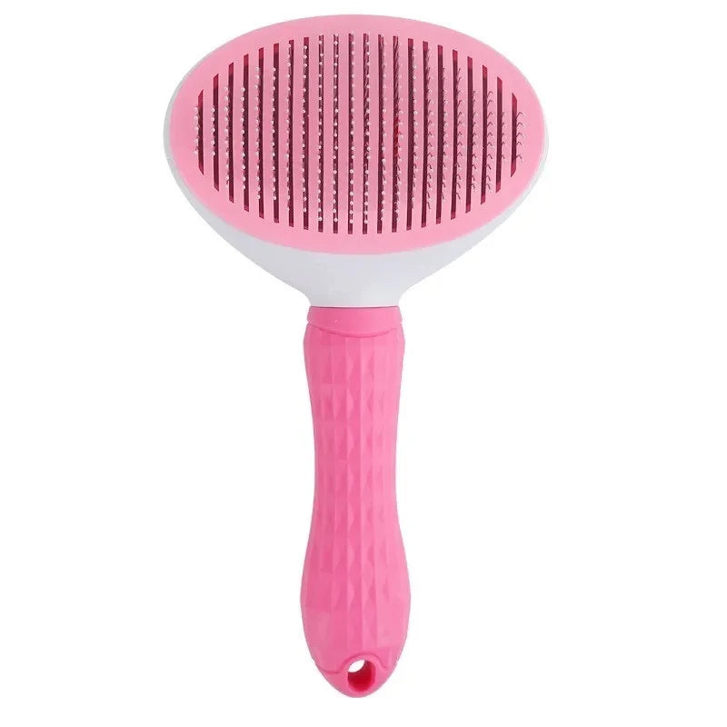 Pet Dog Brush Cat Comb Self Cleaning Pet Hair Remover Brush For Dogs Cats Grooming Tools Pets Dematting Comb Dogs Accessories Peaceful Pleasures Health and Wellness 1pc 1
