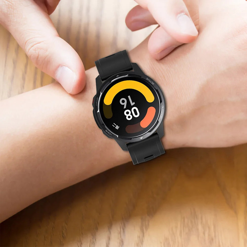 Silicone Watch Band for Xiaomi MI Watch S1 Active & Watch Color Peaceful Pleasures Health and Wellness