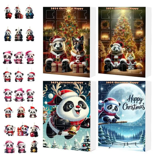 24-Day Christmas Panda Advent Calendar | Cute Countdown Gift Advent Calendar Peaceful Pleasures Health and Wellness
