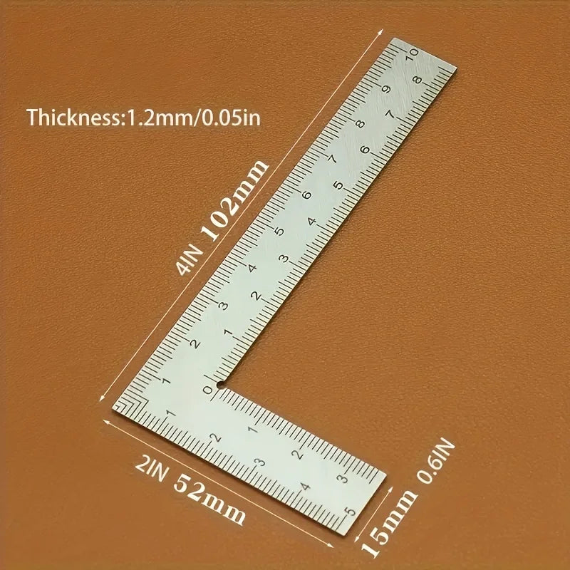 Mini Stainless Steel L-shaped Double-sided Precision Scale