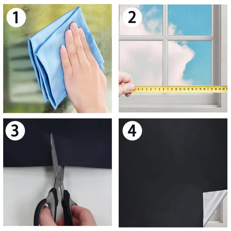 Self-Adhesive Blackout Curtain Cut-to-Size | Travel & Dorm