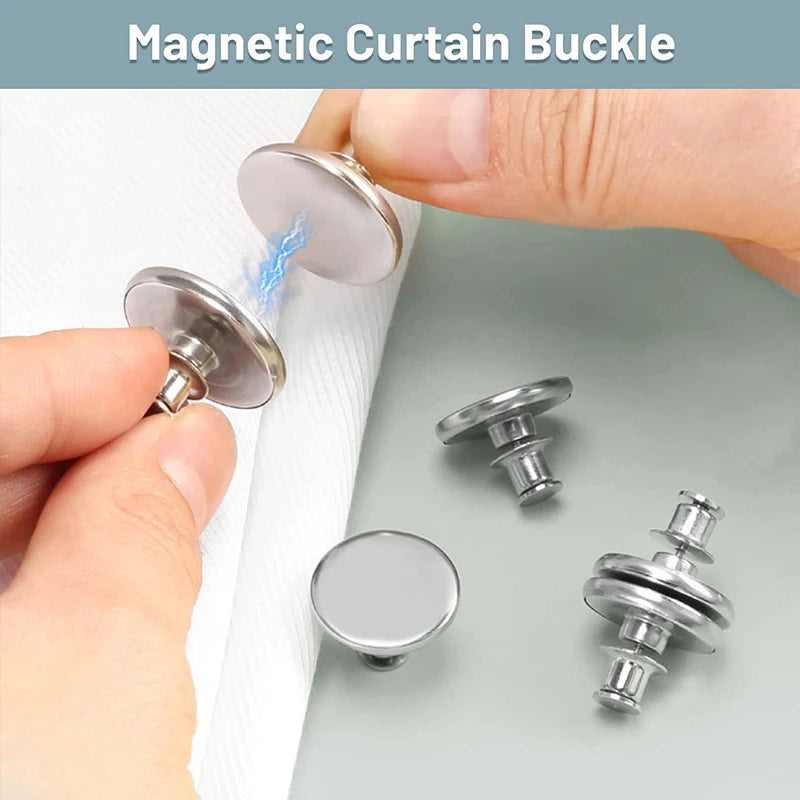 Metal Magnetic Curtain Closure Clips | Aluminum Alloy Buckle
