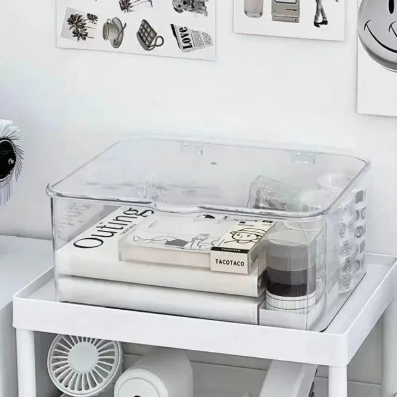 Acrylic Clear Clamshell Storage Organizer Box | Home & Office