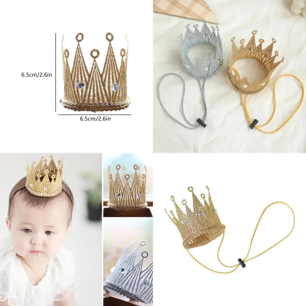 Royal Baby Crown Headband – Elastic Toddler Hair Accessory