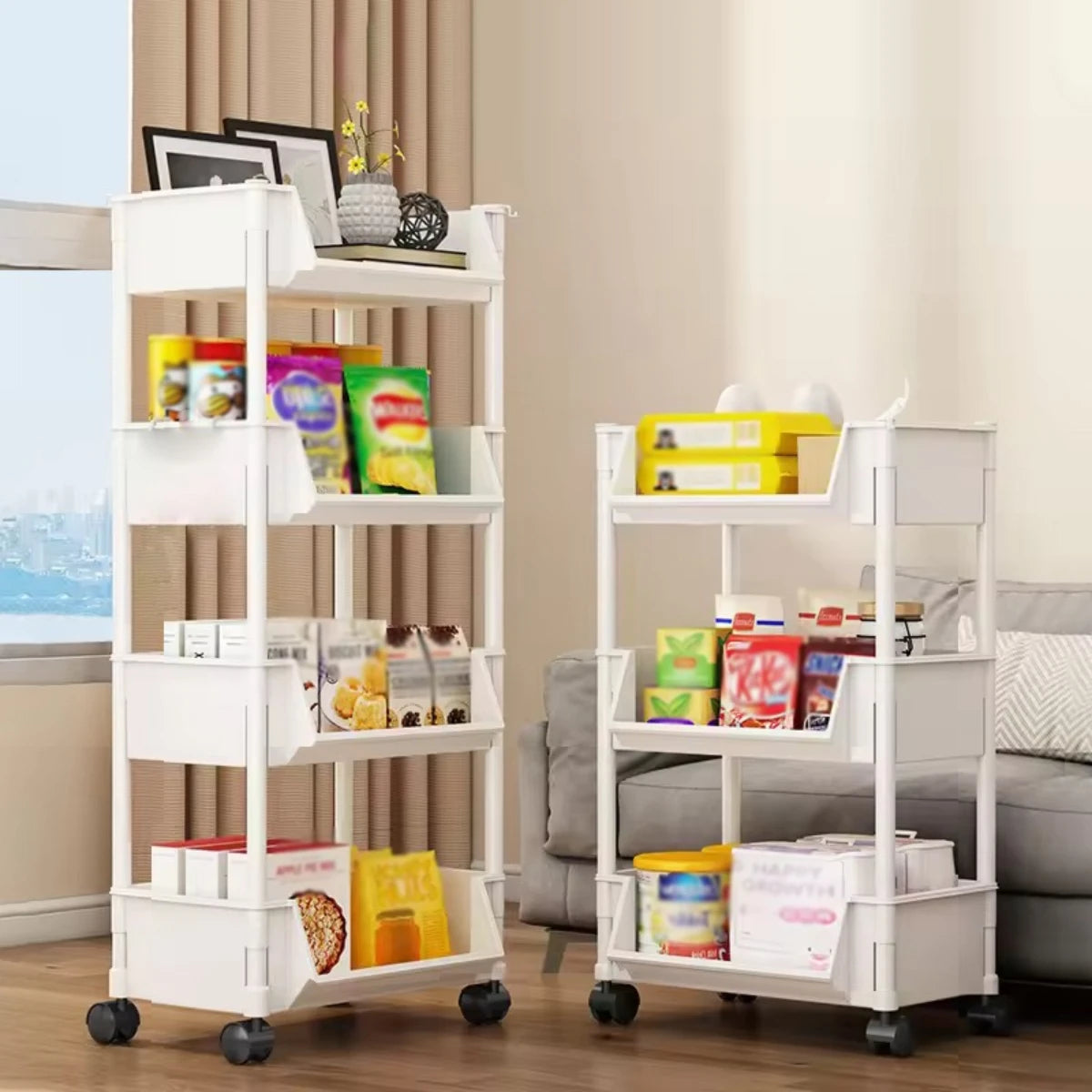 Rolling Storage Trolley Cart With Wheels – Multi-Layer Peaceful Pleasures Health and Wellness