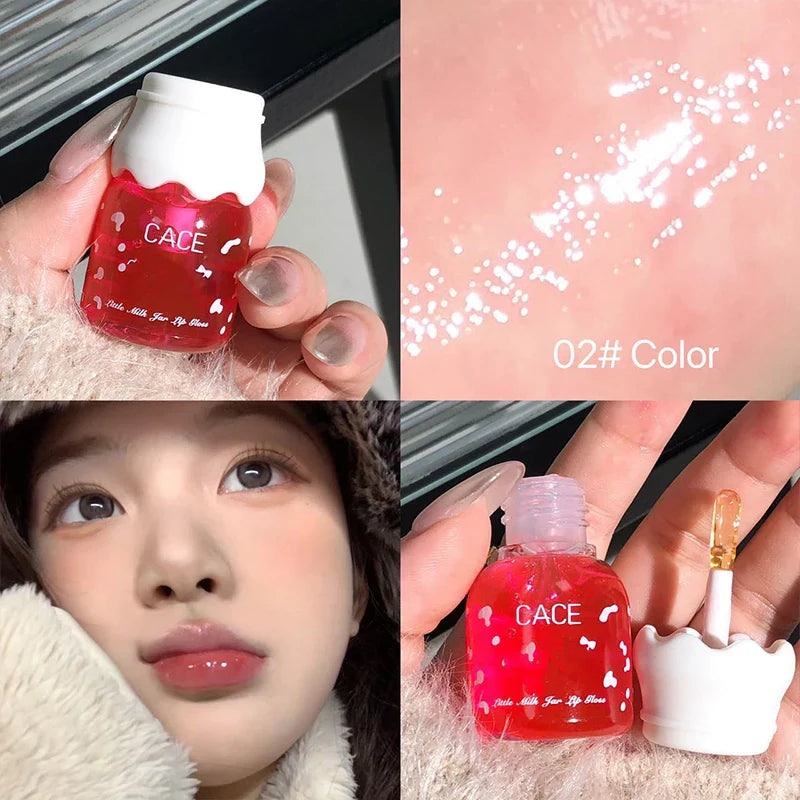 CACE Milk Jar Lip Gloss Oil – Moisturizing Peach Lip Plumper
