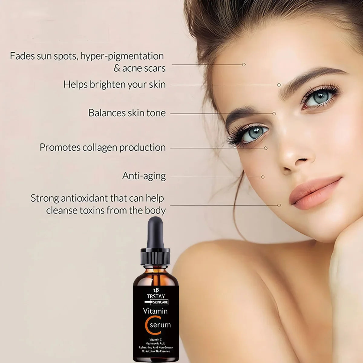 TRSTAY Vitamin C Face Serum – Brightening & Hyaluronic Acid