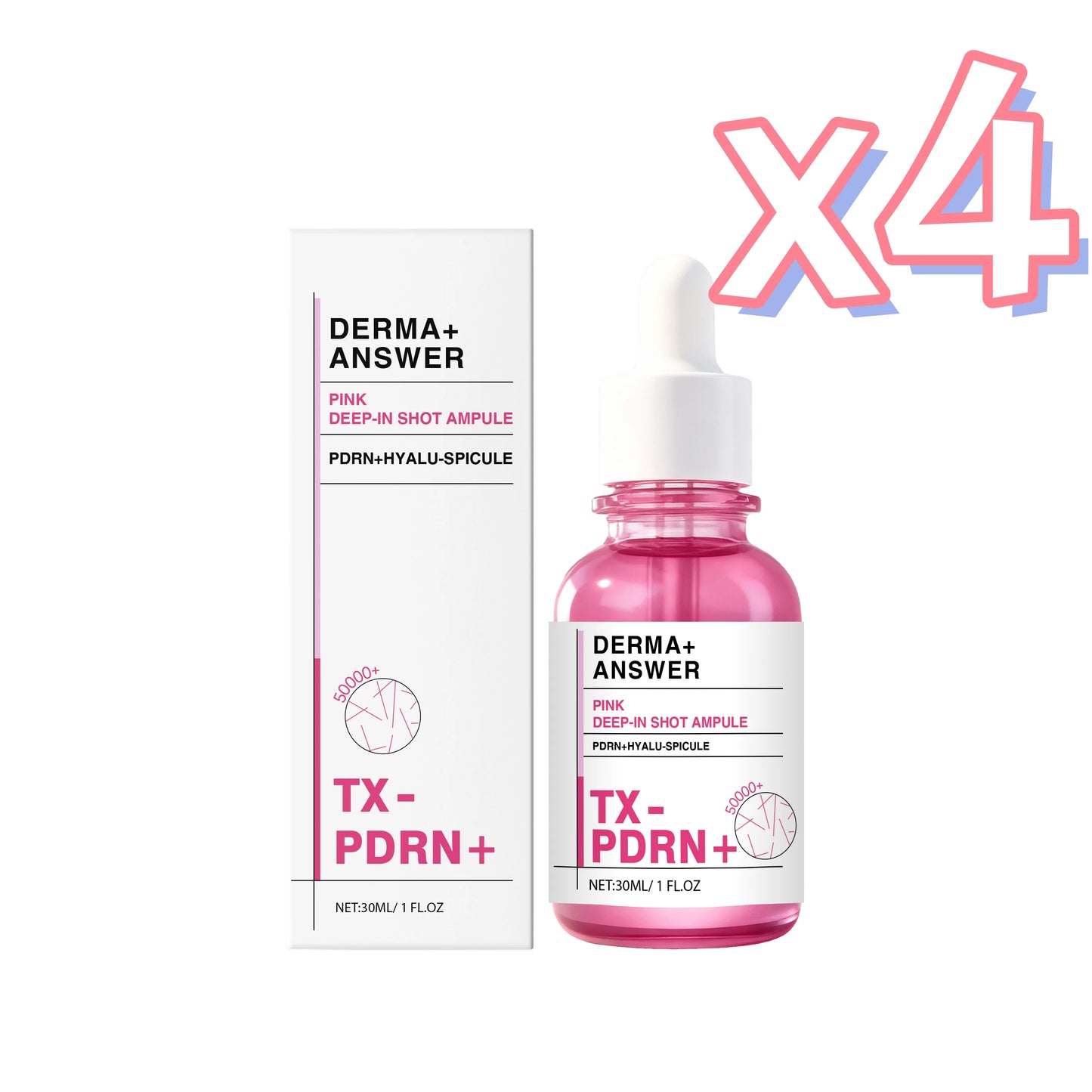 Nicotinamide Brightening Face Essence Deep Moisturize Reduce Wrinkles Brighten Dullness Fade Dark Pigment Collagen Facial Serum Peaceful Pleasures Health and Wellness 30ml Boxed x 4pcs