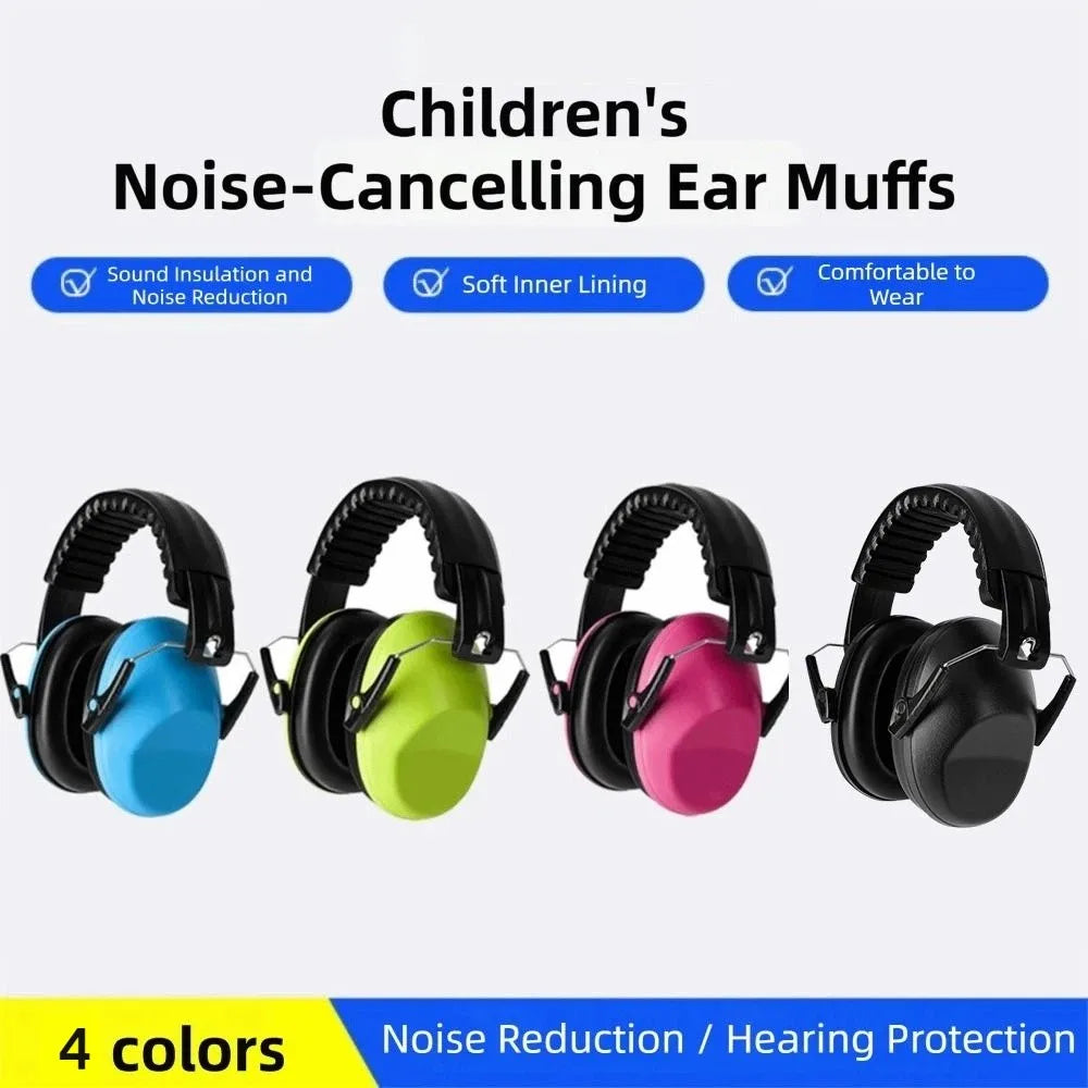 Adjustable Anti-Noise Earmuffs Head Mounted Noise Reduction Ear Protector Hearing Protection Safety Hearing Peaceful Pleasures Health and Wellness