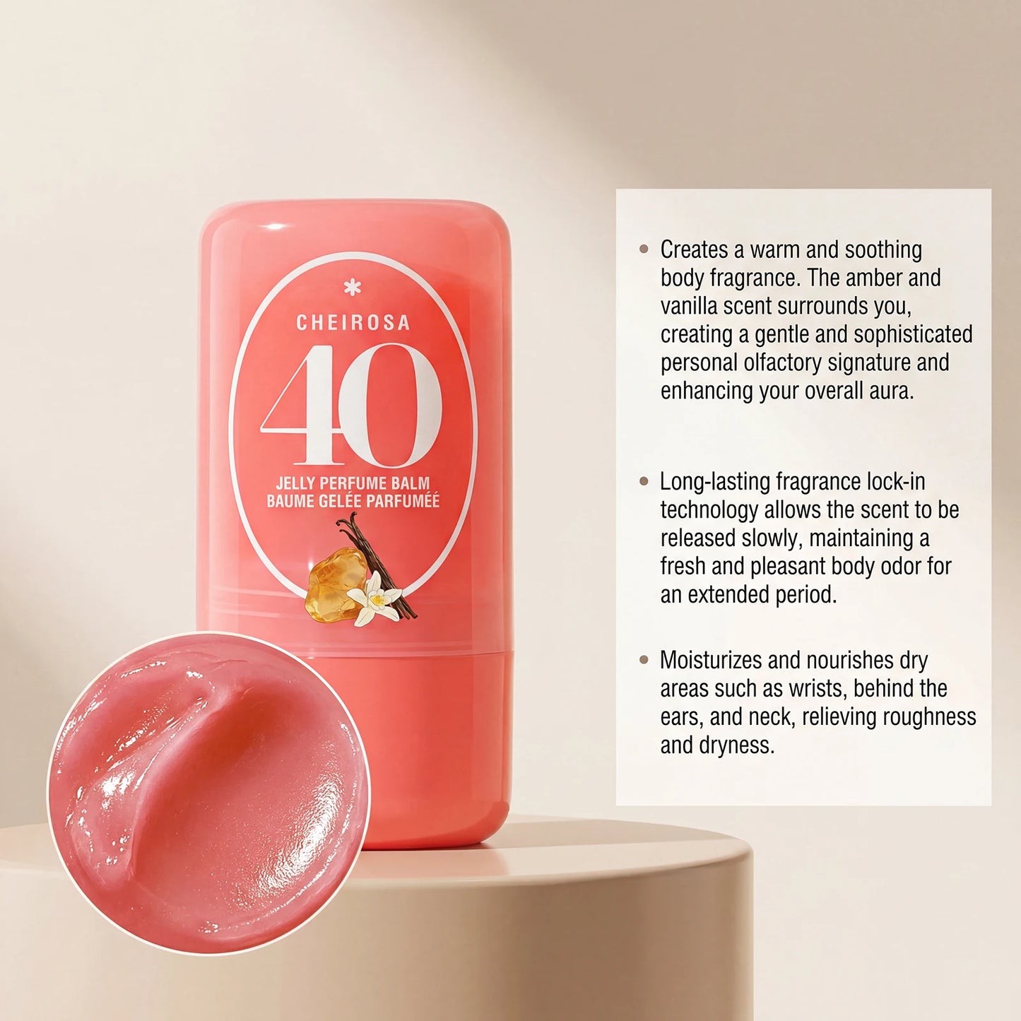 Jelly Perfume Balm | Amber Vanilla, Almond Caramel & Lychee