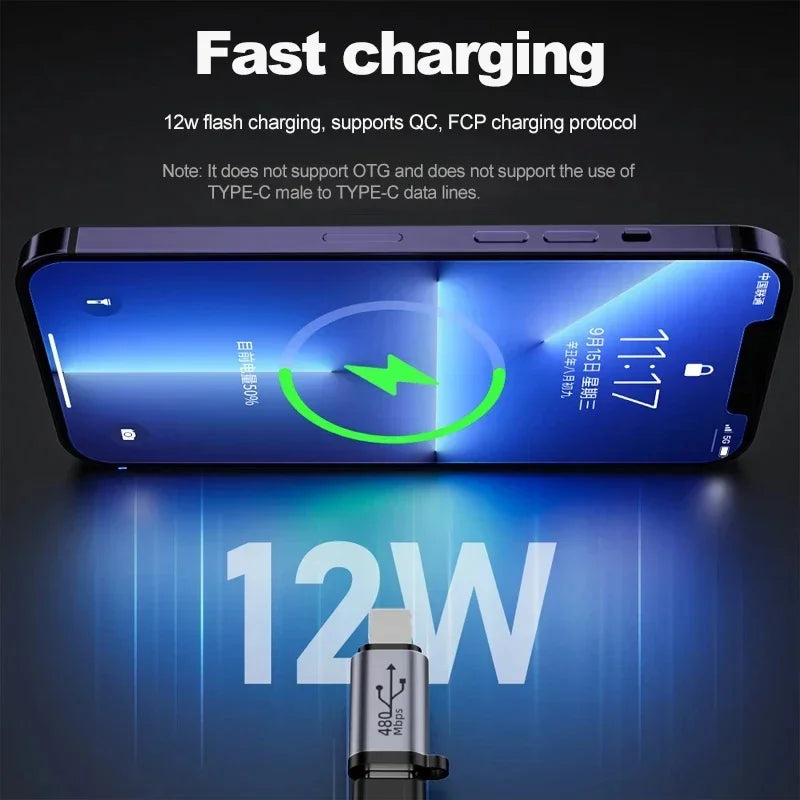 Micro USB to Type-C & Mini USB Female Plug Adapter