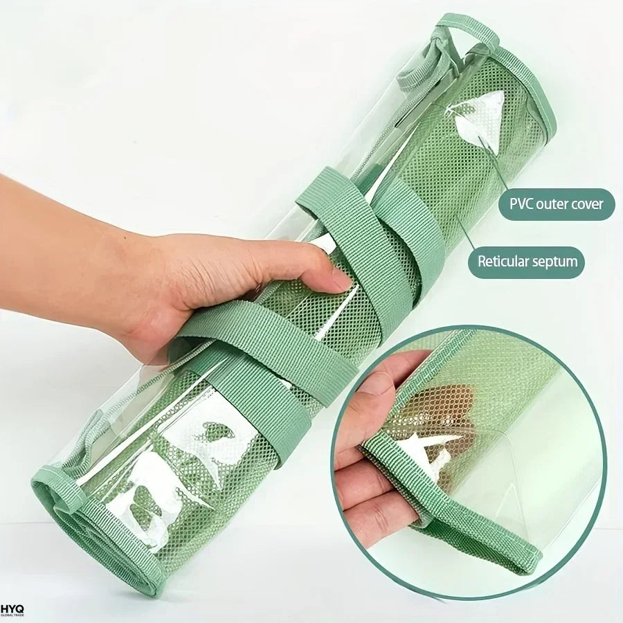 1 Large Capacity Portable Transparent Waterproof Handheld Folder