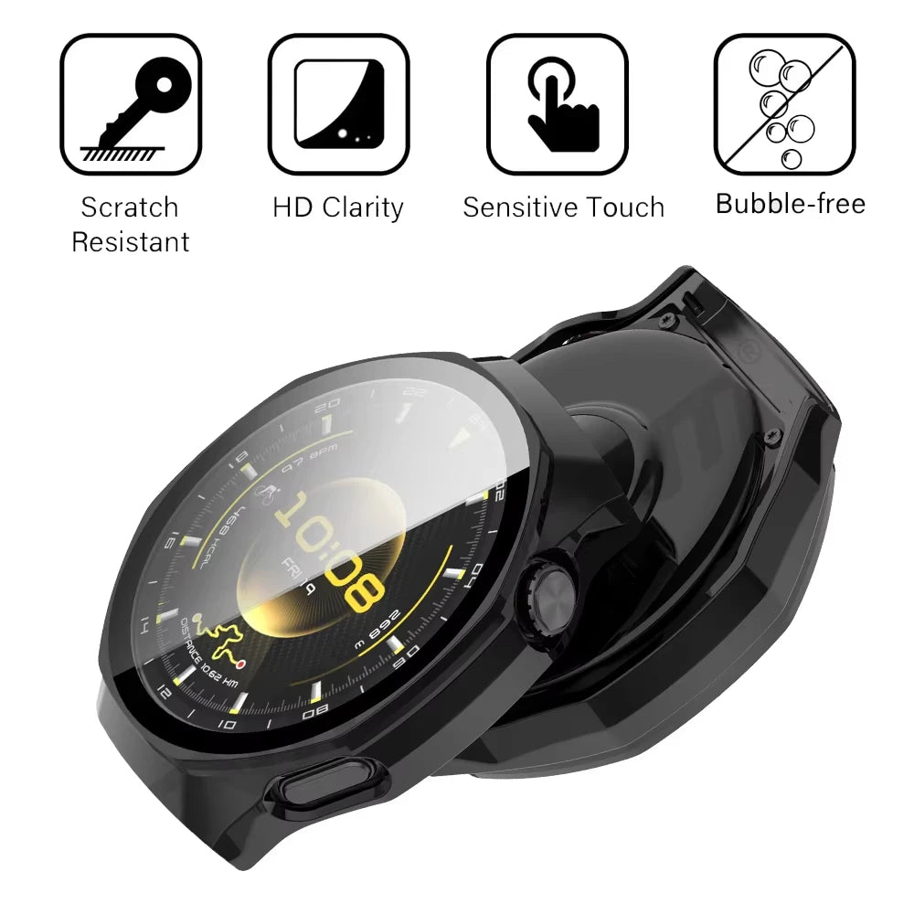 Huawei Watch GT6 46mm Case – PC & Tempered Glass Cover Peaceful Pleasures Health and Wellness