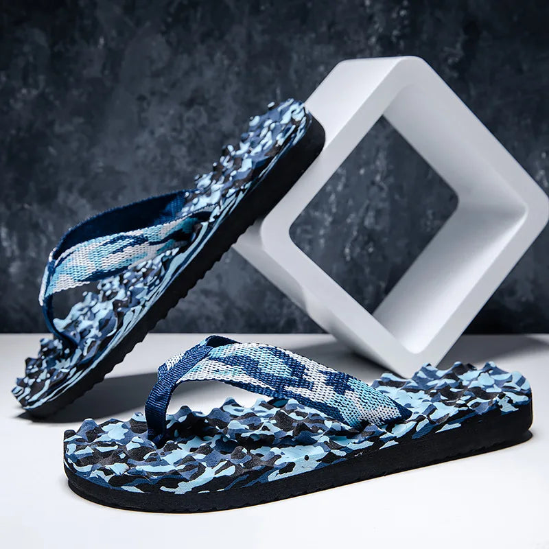 Men's Non-Slip Flip Flops Beach Sandals & Indoor Slides