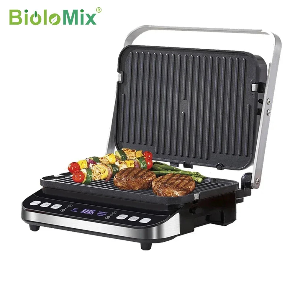 BioloMix 2000W Electric Contact Grill & Panini Press | BCG02D Peaceful Pleasures Health and Wellness