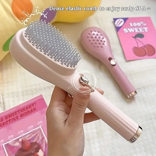 Anti-Static Self-Cleaning Scalp Massage Comb | 360° Portable Scalp Massage Comb Peaceful Pleasures Health and Wellness