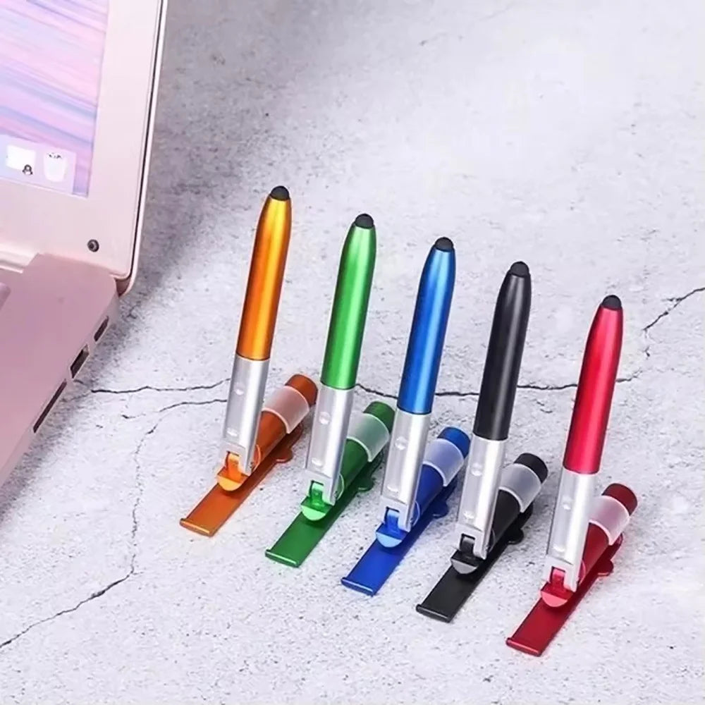 4-in-1 Pen: LED Light, Stylus, Phone Stand & Ballpoint
