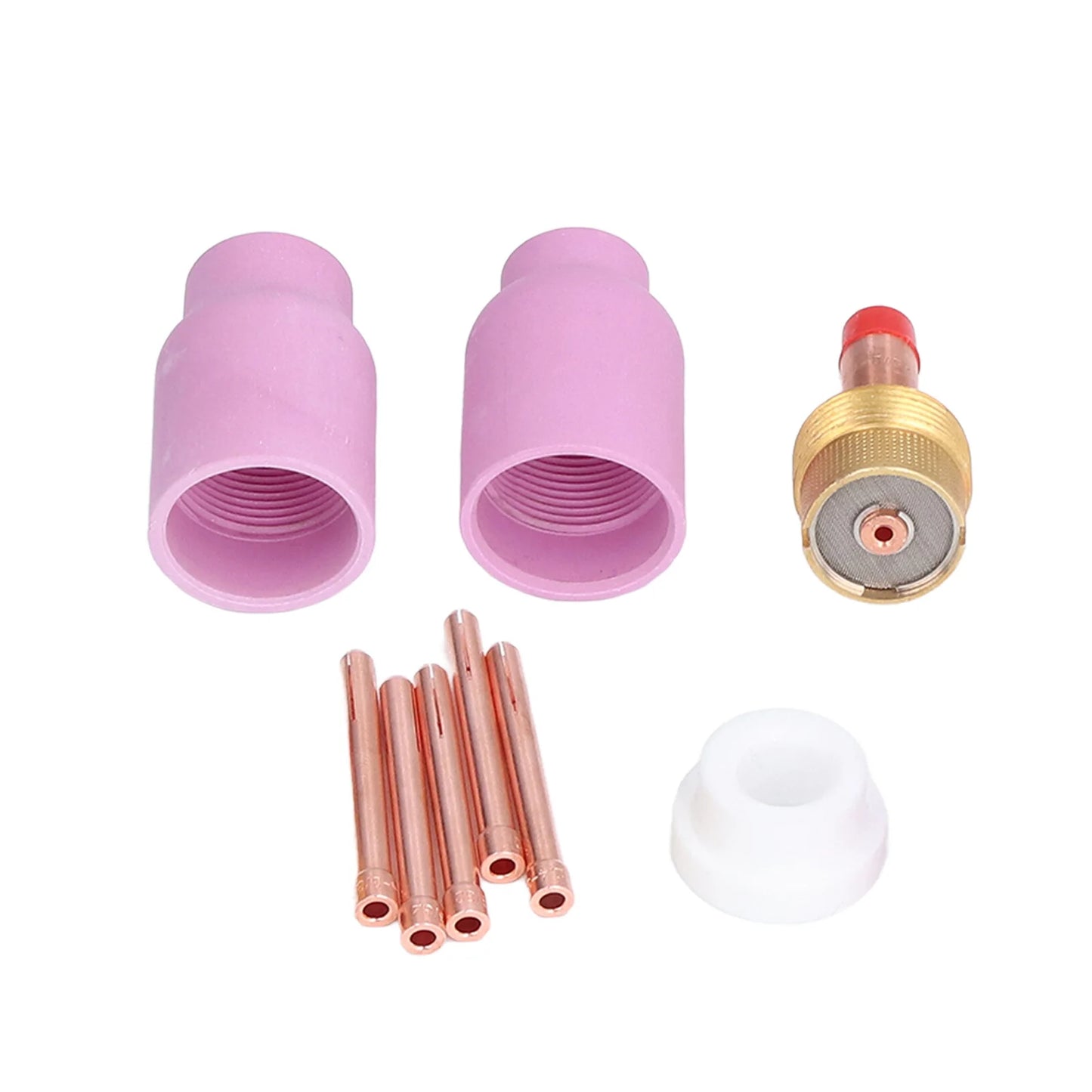 TIG Gas Lens Collets Body Brass Nozzle Ceramic Cup 17 18 26 Welding