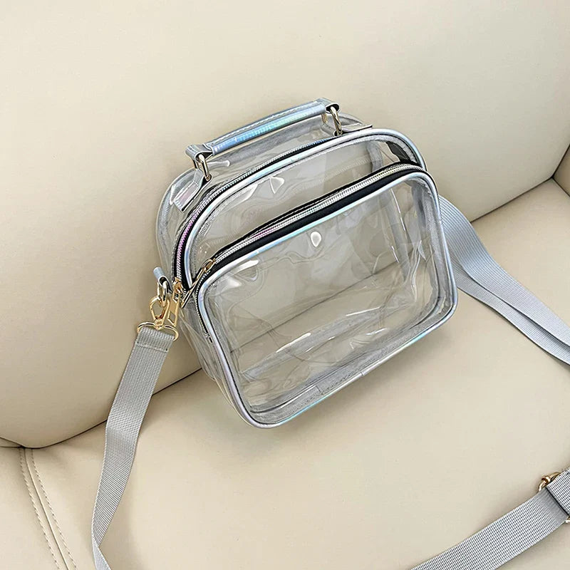 Women's Clear Transparent PVC Crossbody Shoulder Bag