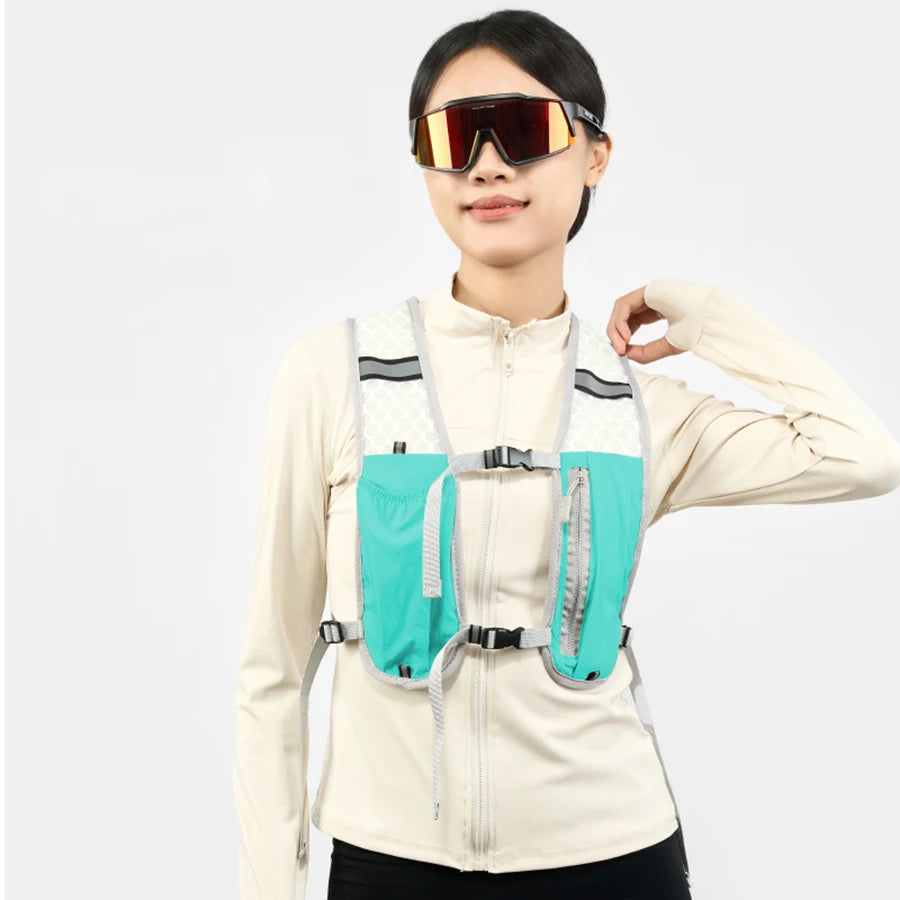 New Running Water Bottle Storage Vest Lightweight Running Vest Reflective Hydration Water Chest Pack With Phone Holder Peaceful Pleasures Health and Wellness